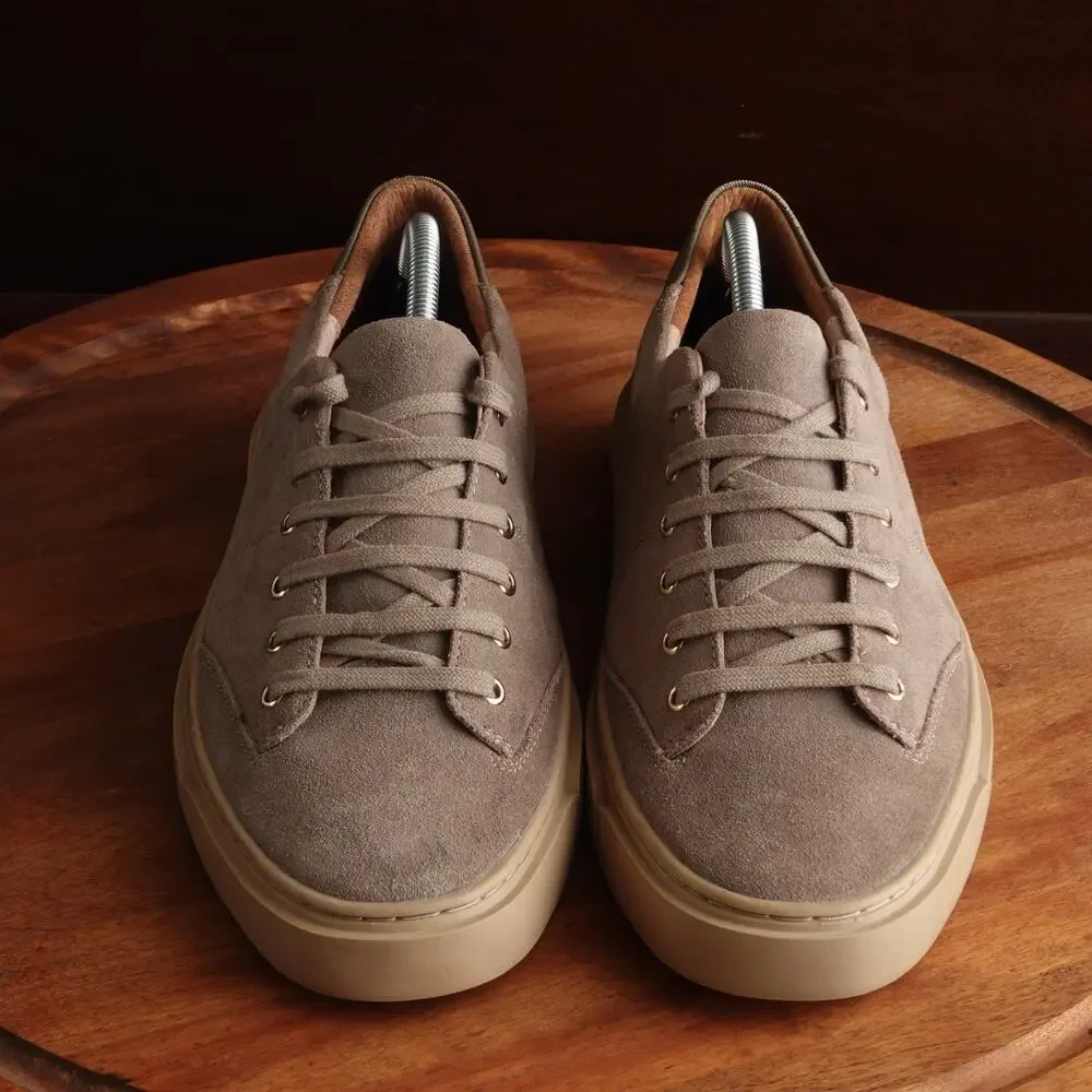 TCG Sneakers Mens Size 10 Gray Cooper Suede Modern Contemporary Casual Low Shoes